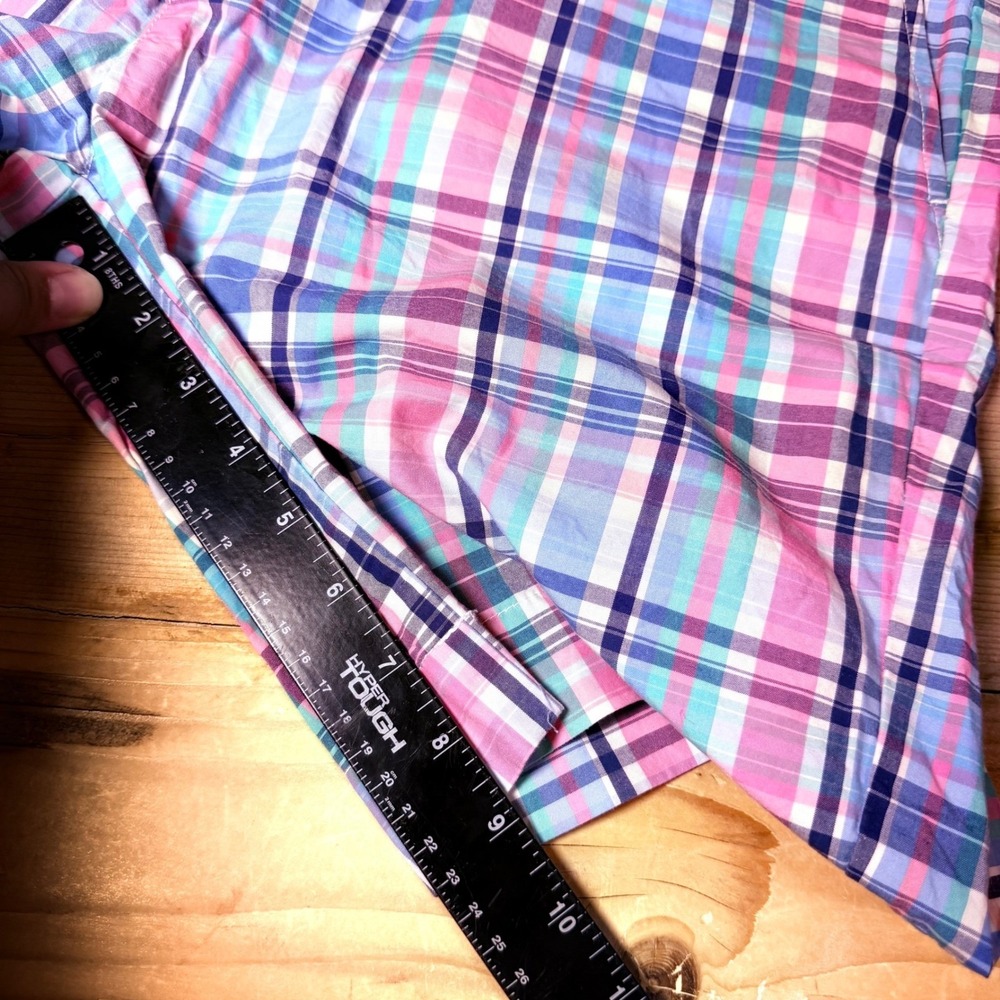 Vineyard Vines Mens 36 Plaid Shorts Pink Blue Teal Preppy Summer 9 Inch Inseam - Picture 6 of 7